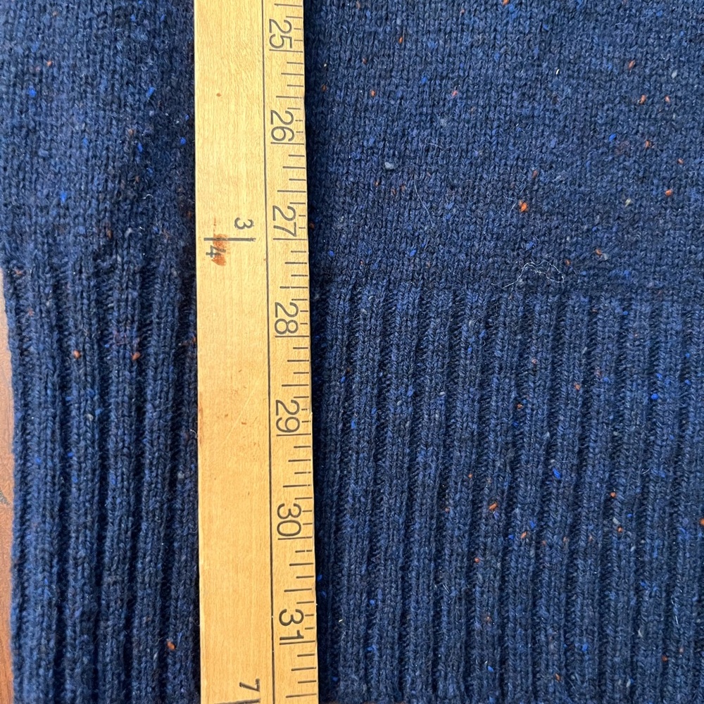 Celtic & Co Flecked Navy Zip Neck Dress - Picture 10 of 10